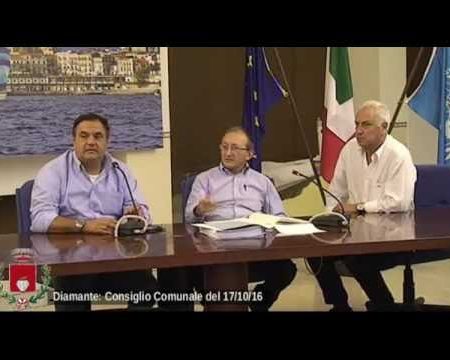 Diamante: Consiglio comunale del 17/10/16