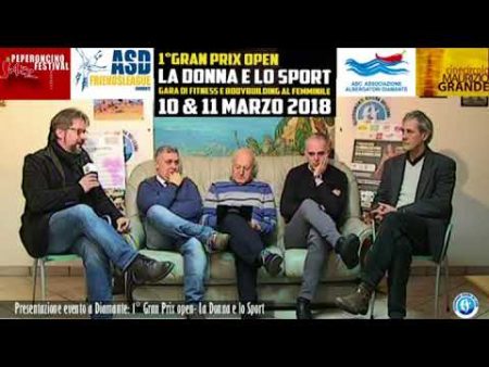 Presentazione evento: 1° Gran Prix Open-La donna e lo sport-10/11/marzo