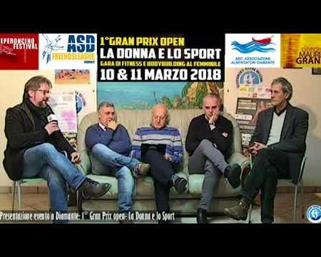 Presentazione evento: 1° Gran Prix Open-La donna e lo sport-10/11/marzo