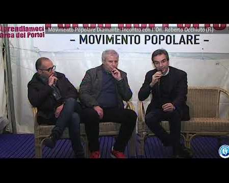 Diamante: Incontro con l’On. Roberto Occhiuto (FI)- Antonio De Caprio e Pino Pascale