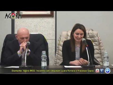 Diamante: Agorà M5S, incontro con i deputati Laura Ferrara e Francesco Sapia