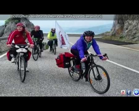 Ciclostaffetta della Pace Roma-Riace, tappa a Diamante