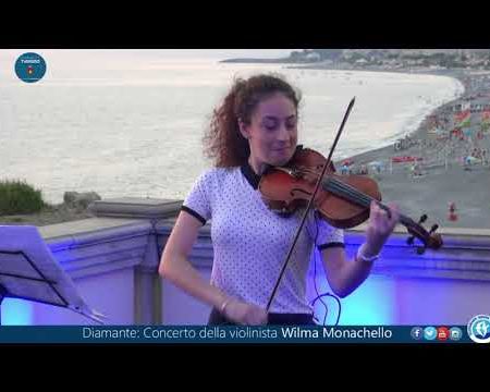 Diamante: Concerto della Violinista Wilma Monachello sul balcone di Largo Savonarola