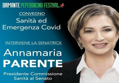 Diamante: Convegno “Sanità ed emergenza Covid” con la Sen. Annamaria Parente