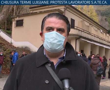 Chiusura delle Terme Luigiane – Protesta dei lavoratori Sateca- Immagini/interviste