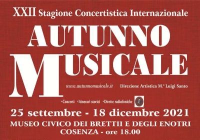 Cosenza: Prende il via “Autunno musicale”. La stagione concertistica internazionale di musica da camera