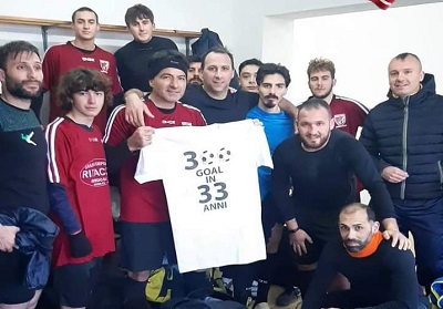 L’Asd Diamante Caselli-Pascale celebra i 300 gol di Alessandro Martino