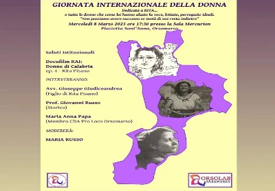 Orsomarso: Un convegno su Rita Pisano, donna simbolo della Calabria