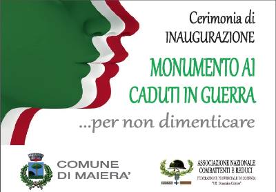 Maierà: Sabato 22 aprile inaugurazione del Monumento ai Caduti in Guerra