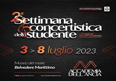 Belvedere M.mo: Prende il via la 2° Settimana Concertistica dello Studente a cura dell’Accademia dell’Ancia