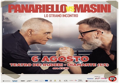 Panariello Vs Masini. Il 6 Agosto prende il via la stagione del Teatro dei Ruderi di Cirella