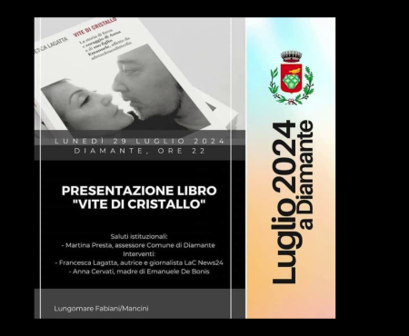 La Giornalista Francesca Lagatta presenta il suo Libro “Vite Di Cristallo”