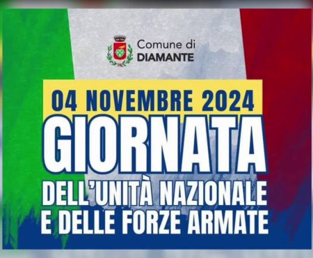 Diamante: Giornata dell’Unità Nazionale e delle Forze Armate