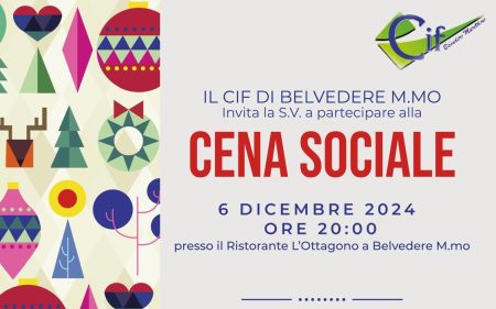 Il Cif di Belvedere M.mo rinnova l’appuntamento con la tradizionale Cena Sociale: Un gesto di solidarietà che unisce la comunità