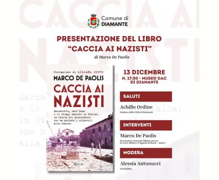 Diamante: Presentazione del libro “Caccia ai nazisti” di Marco De Paolis